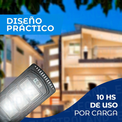 Imagen 5 de 10 de Reflector Led Solar Luminaria 90w Sensor Movimiento Ext