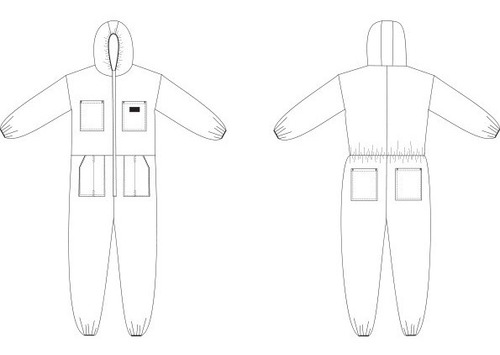 Imagen 6 de 6 de Mameluco Overol Impermeable Reutilizable Hidrorrepelente
