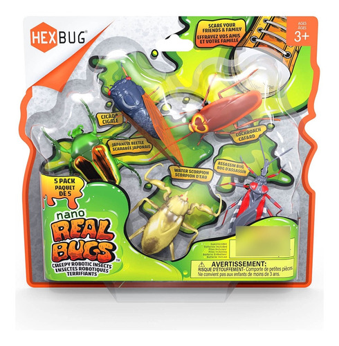 Hexbug Real Bugs Nanos - Paquete De 5 Figuras De Juguete De.
