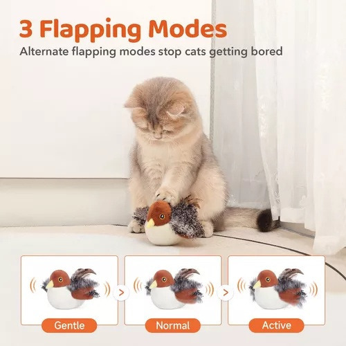 Asd Juguetes Para Gatos Recargables, Gorrión De Pájaros,