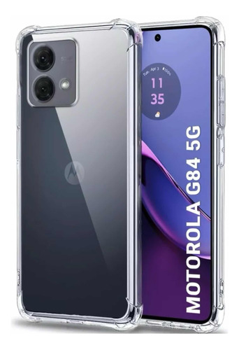 Funda Transparente + Vidrio Full Cover Para Motorola G84