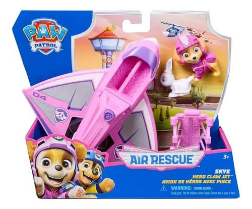 Vehiculo Jet Air Hero Claw Paw Patrol + Figura Skye Rescate Skye