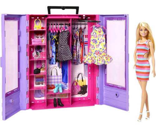 Muñeca Barbie Closet Fashionista, Placard Y Accesorios Off!!