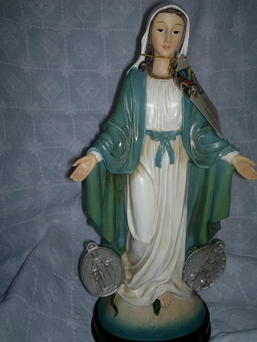 Figura Imagen Virgen Medalla Mlagrosa Di Angelo 31 Cm 60vrd