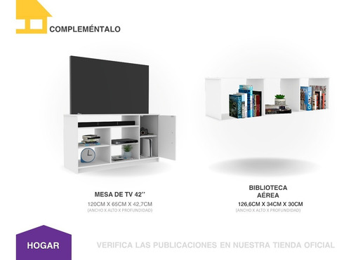 Imagen 6 de 8 de Mueble Casa Lista® Hogar - Biblioteca Baja