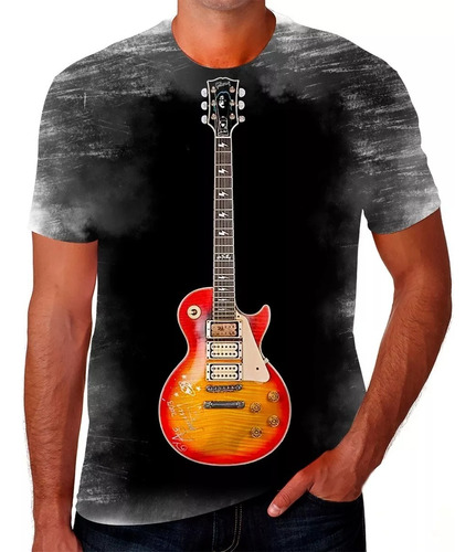 Camiseta Camisa Guitarra Instrumento Musical Banda Rock 08