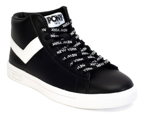 Tenis Pony Top Star Hi Soot Dama Action Leather