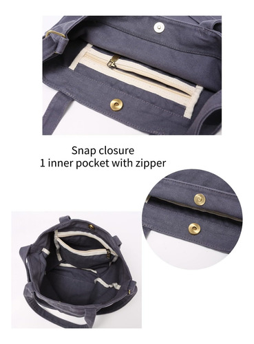 Jeelow Bolso De Mano De Lona Resistente De 16 Oz Bolso Bando
