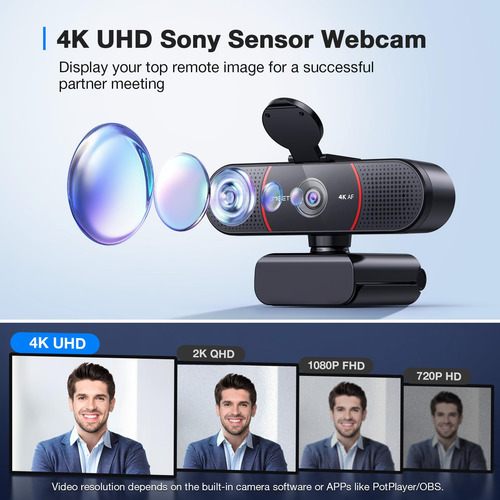 Cámara Web Emeet C960 4k Uhd Sony Con Sensor Pdaf De Enfoque
