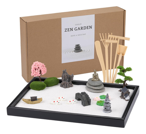 Kit De Jardin Zen Para Escritorio, Mini Kit De Terapia De Ba