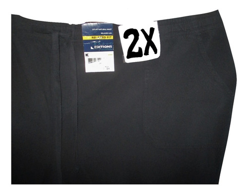 Capri Bermuda Negro Amplio Talla 2x (38/40) Basic Edition