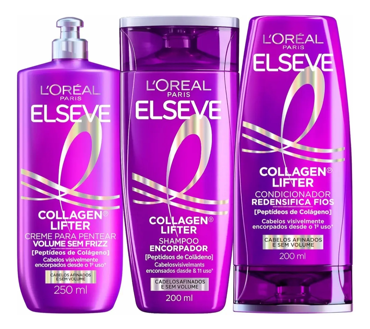 Shampoo Condicionador Creme Pentear Elseve Collagen Lifter