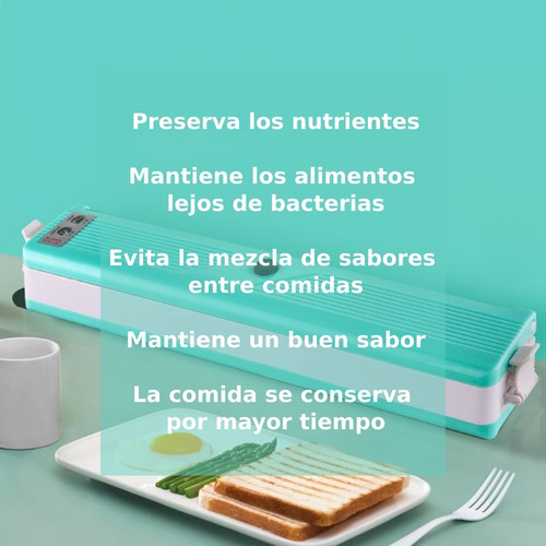 Imagen 3 de 10 de Selladora Al Vacio De Alimentos Electrica Portatil Tcweb