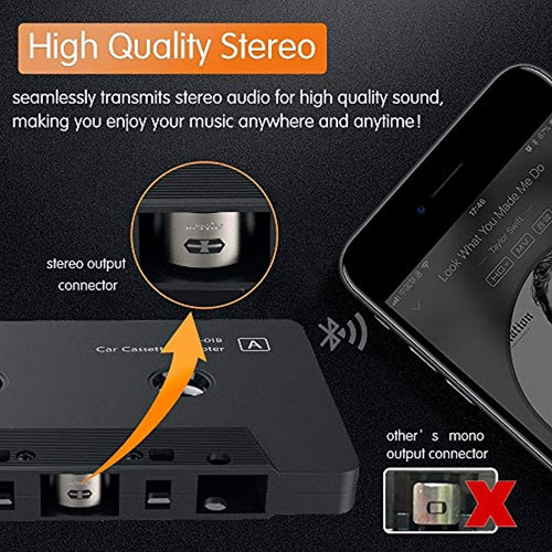 Imagen 4 de 7 de Receptor De Casete Bluetooth Para Coche,reproductor De Cinta