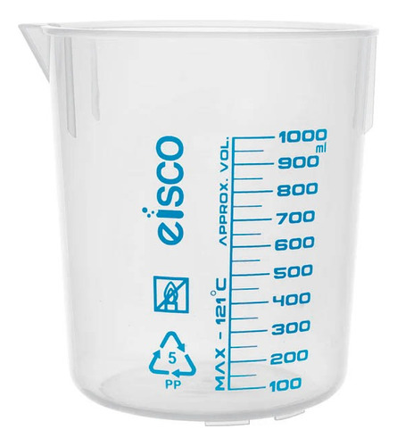 Vaso Precipitados Premium De 2000ml Polipropilen Marca Azul