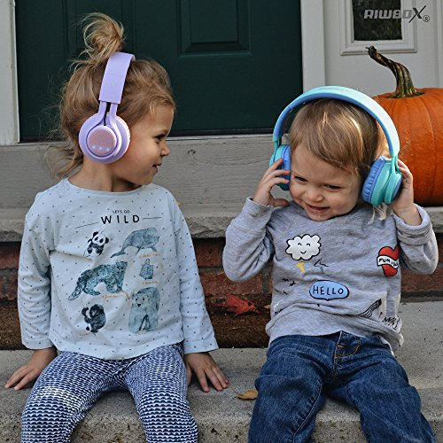 Auriculares Inalámbricos Riwbox Wt-7s Turquesa Con Luz Led