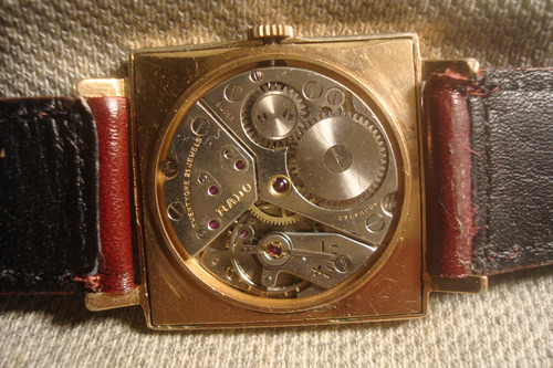Hermoso Reloj Rado De Luxe Hombre 1958 Oro Plaque 18k Joya!! Marrón Oscuro Dorado Champagne (Usado)