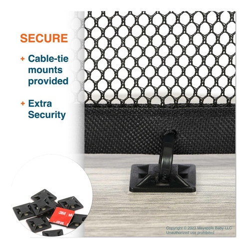 Red De Seguridad Para Barandillas, De 1,5 M X 0,9 M, Negro