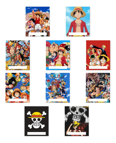 Kit Escolar Imprimible Editable One Piece Luffy