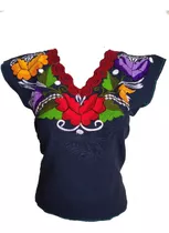 Busca blusa mexicana estilo croche espanola flores bordada oaxaca a la  venta en Mexico.  Mexico