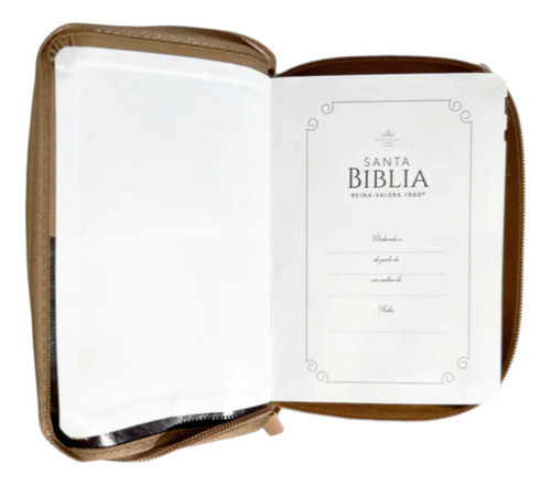 Biblia Bolsillo Rvr60 Letra 8 Puntos Cierre Aguila Caf/beige