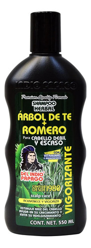  Shampoo Romero Y Árbol De Té 550 Ml Del Indio Papago