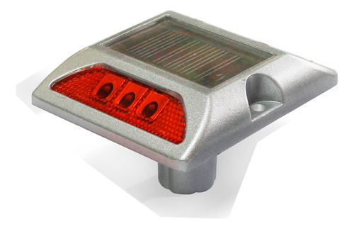 Tacha Solar Con Vástago 13cmx12cmx74mm Rojo (x5und)