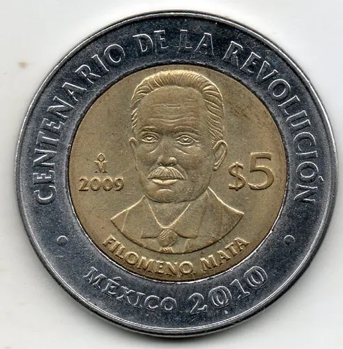 comprar 5 Pesos Mexicanos Centenario D La Revolución Filomeno Mata