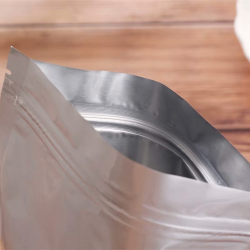 Saco Stand Up 50 Un 10x15 Fechado Zip Lock Prata Aluminio