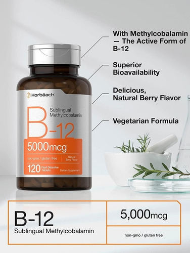 Vitamina B12 5000mcg Americana Metilcobalamina Promo 2 Unid