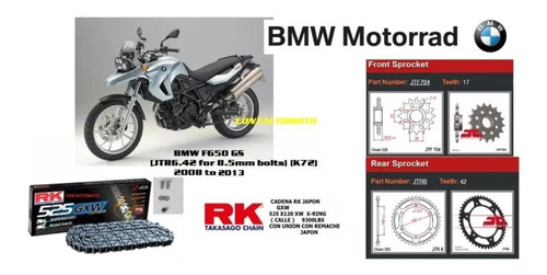 Kit Transmision Jt/rk Gxw Bmw F650gs 08-13 (8,5mm) Bicilindr