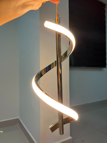 Luminária Pendente Led Moderna Onda Infinito Quarto Banheiro