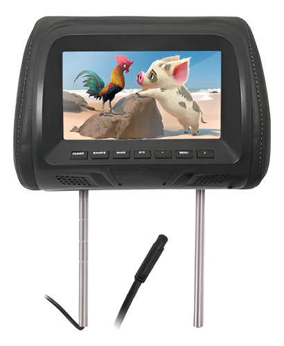 Encosto De Cabeça Com Monitor 7 Polegadas Sem Dvd