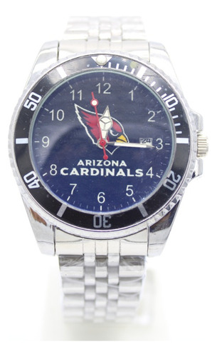 Reloj Futbol Americano Cardinals Metal Fechador Caballero