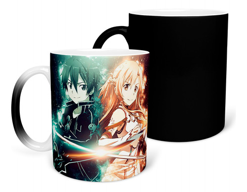 Asuna Y Kirito Sword Art Online Taza Mágica Personalizada 4