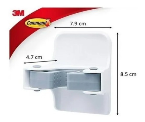 Imagen 2 de 3 de Soporte Escobero 3m Command Escoba Adhesivo Lomas