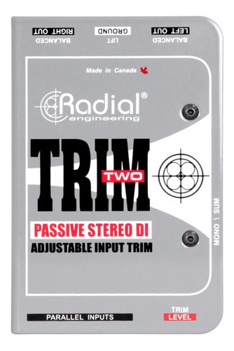Radial Caja Directa Estéreo Pasiva C/control Nivel Trim-two