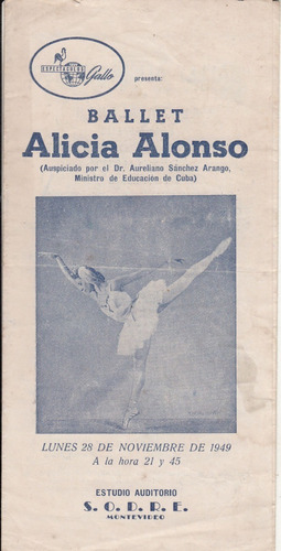 1949 Ballet Cuba Alicia Alonso En Auditorio Sodre Montevideo