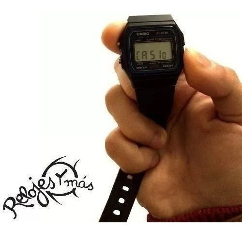 Reloj de pulsera Casio Collection F-91 de cuerpo color negro