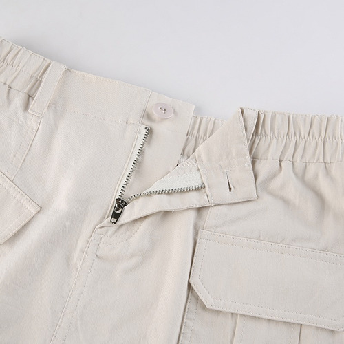 Shaoke Faldas Estilo Cargo De Calle, Minifaldas Con