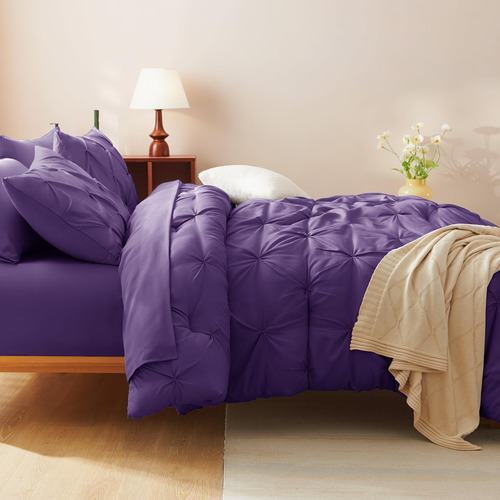 Juego De Edredón Cozylux Purple Queen Size, 7 Piezas
