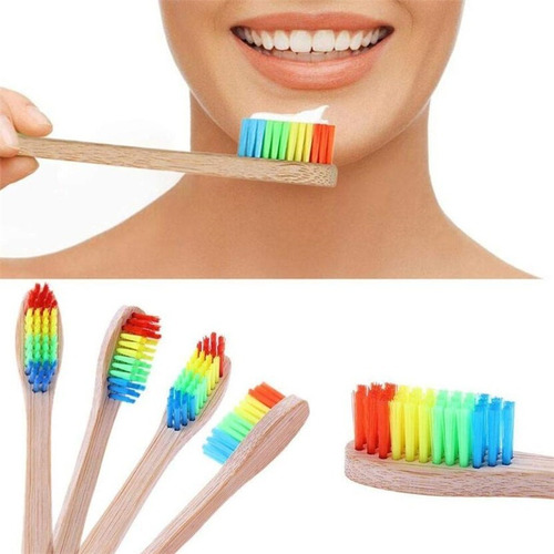 Imagem 6 de 9 de Escova De Dentes De Bambu (5 Unidades)
