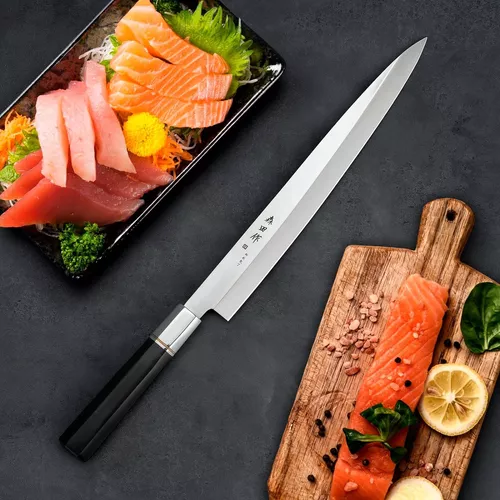  Profesional Cuisine cuchillo Sashimi Pescado Cuchillo Cocina  cortar salmón Sushi cuchillo de cocción : Hogar y Cocina