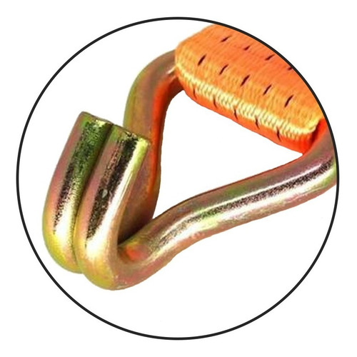 Cinta De Carga Com Catraca Para Amarração 50mm X 10m Starfer Cor Laranja
