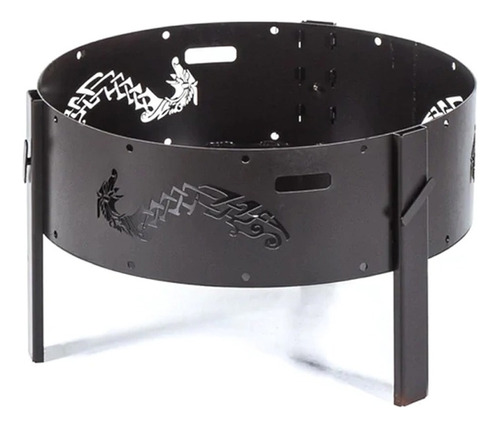 Fogón Fogonero Asador 80 Cm Negro - Fuegos Jl