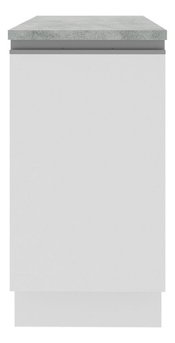 Mueble Bajo Mesada Glamy Madesa 1 Puerta 40cm Blanco Blanco