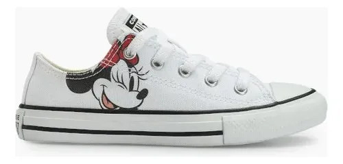 Tenis Juvenil Chuck Taylor All Star Minnie Branco