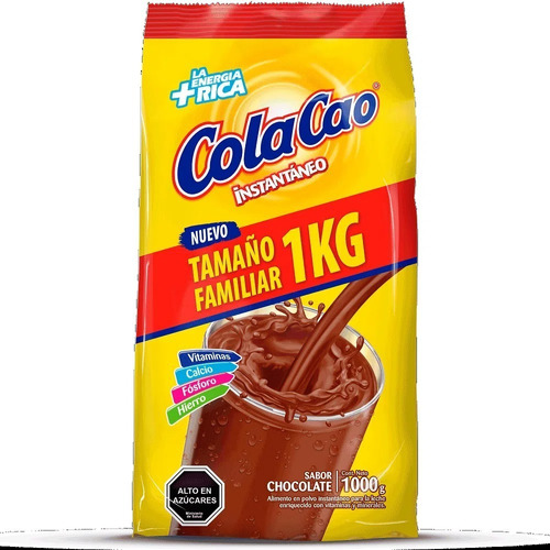 Saborizante Para Leche Cola Cao Chocolate Bolsa 1 Kg