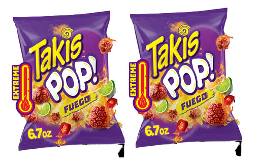 Takis Fuego Pop Hot Chili Pepper & Lime Palomitas Americanas