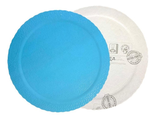 10 Discos Bases Cakeboards Redondo Ultrafest 28cm Azul Claro